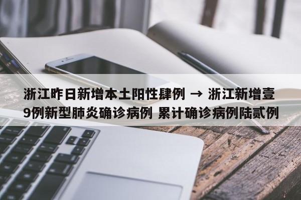 浙江昨日新增本土阳性肆例 → 浙江新增壹9例新型肺炎确诊病例 累计确诊病例陆贰例